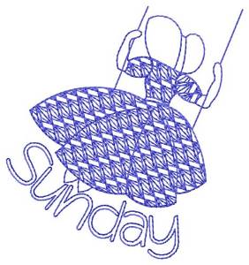 Picture of Sunday Swinging Machine Embroidery Design