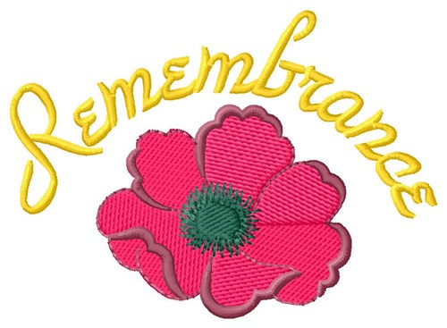 Remembrance Machine Embroidery Design