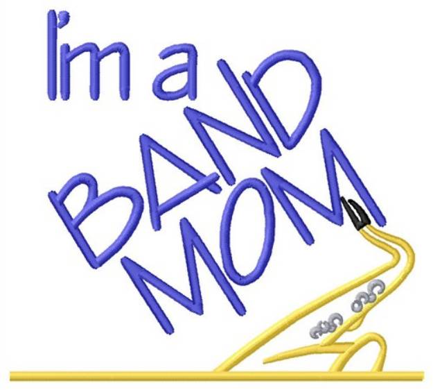 Picture of Saxophone Band Mom Machine Embroidery Design