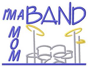 Picture of Drum Band Mom Machine Embroidery Design
