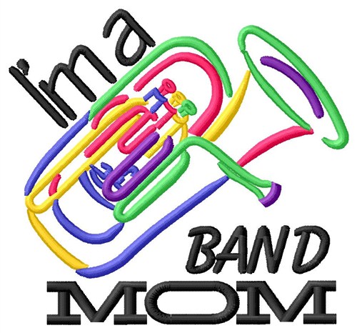 Tuba Band Mom Machine Embroidery Design