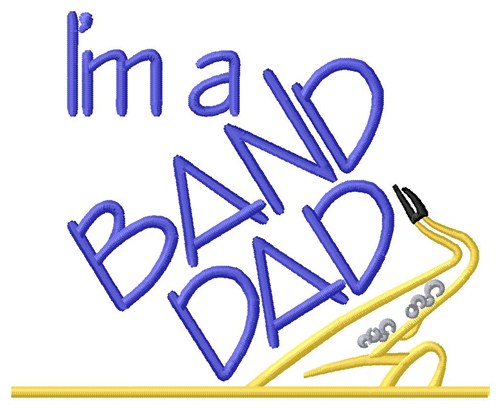 Saxophone Band Dad Machine Embroidery Design