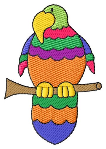 Colorful Parrot Machine Embroidery Design