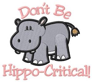 Picture of Hippo-Critical Machine Embroidery Design
