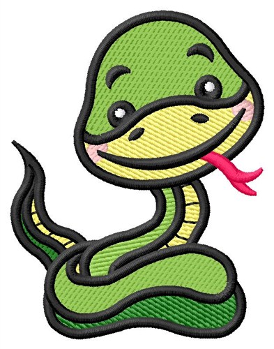 Cute Snake Machine Embroidery Design