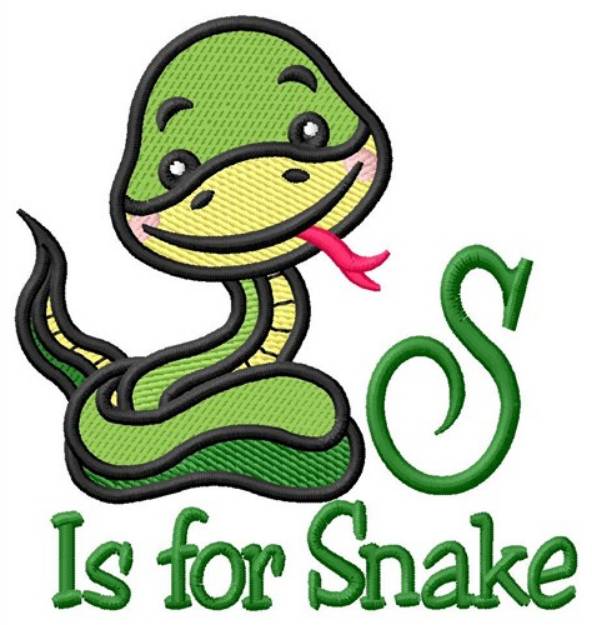 Picture of S is for Snake Machine Embroidery Design