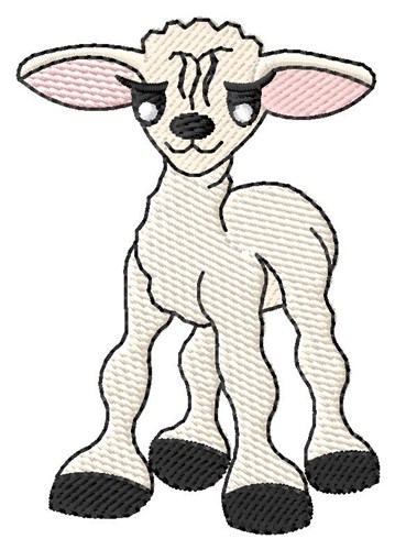 Slender Lamb Machine Embroidery Design