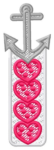 Anchor Hearts Machine Embroidery Design