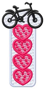 Picture of Bike with Hearts Machine Embroidery Design