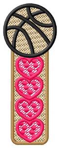 Picture of Basketball Hearts Machine Embroidery Design