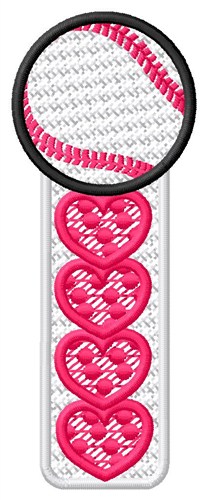 Baseball Hearts Machine Embroidery Design