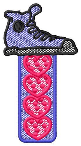 High Top Hearts Machine Embroidery Design