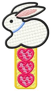 Picture of Bunny Hearts Machine Embroidery Design