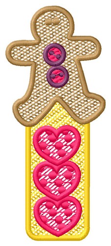 Gingerbread Hearts Machine Embroidery Design