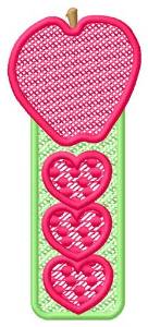 Picture of Apple Hearts Machine Embroidery Design