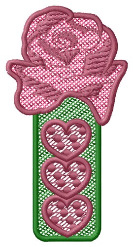 Rose Hearts Machine Embroidery Design