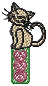 Picture of Kitty Hearts Machine Embroidery Design