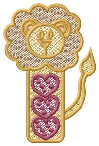 Picture of Lion Tail Hearts Machine Embroidery Design