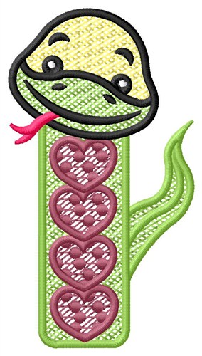 Snake Hearts Machine Embroidery Design