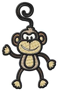 Picture of Curly Tail Monkey Machine Embroidery Design