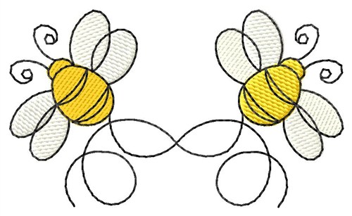 Bees Machine Embroidery Design