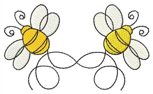 Picture of Bees Machine Embroidery Design