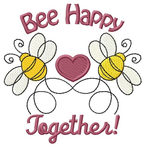Happy Together Machine Embroidery Design