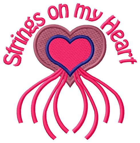Strings On Machine Embroidery Design