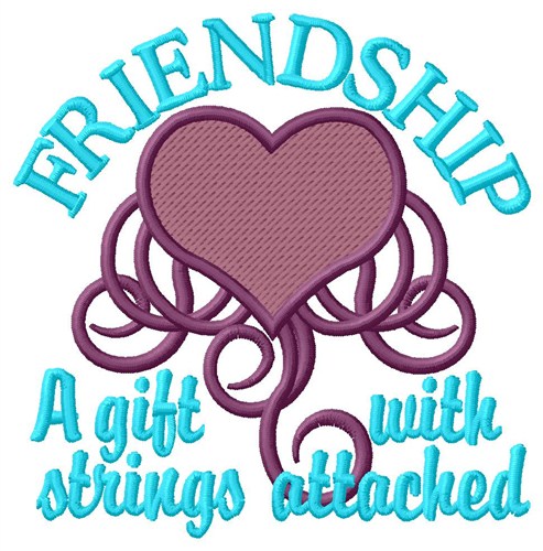 Gift with Strings Machine Embroidery Design