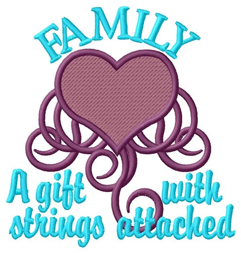 Family Strings Machine Embroidery Design
