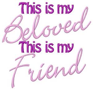 Picture of Beloved Friend Machine Embroidery Design
