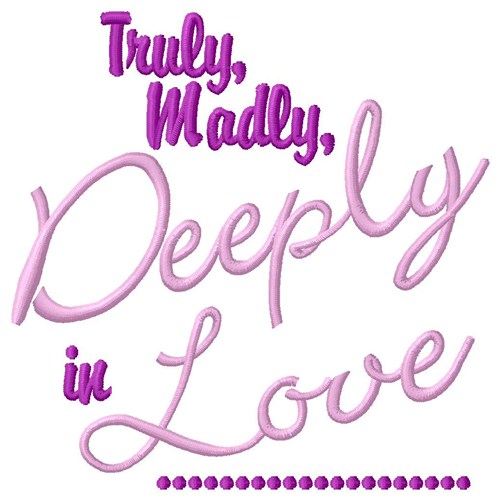 Deeply In Love Machine Embroidery Design