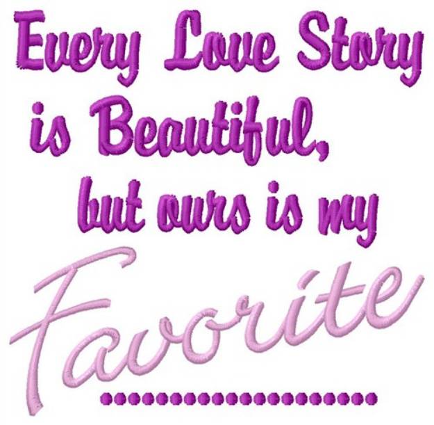 Picture of Love Story Machine Embroidery Design