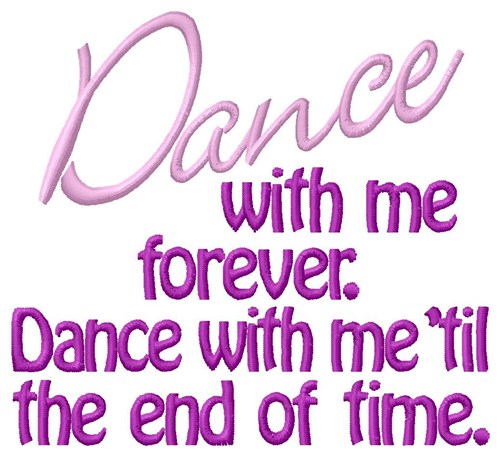 Dance With Me Machine Embroidery Design