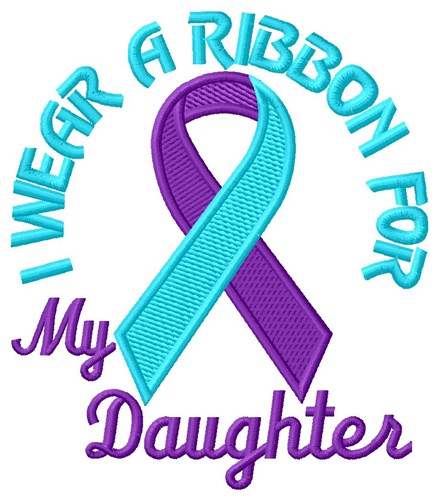 Ribbon for Daughter Machine Embroidery Design