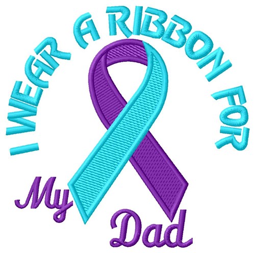 Ribbon for Dad Machine Embroidery Design