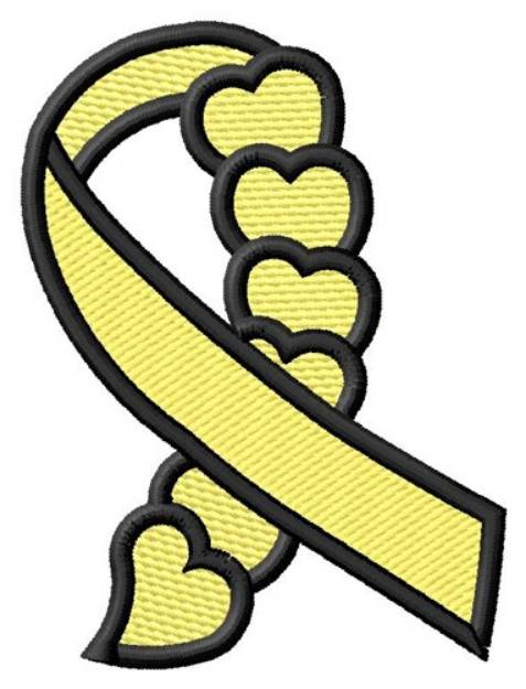 Picture of Suicide Hearts Ribbon Machine Embroidery Design