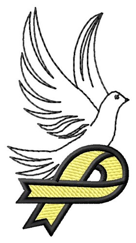 Suicide Prevention Dove Machine Embroidery Design