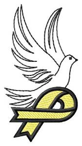 Picture of Suicide Prevention Dove Machine Embroidery Design