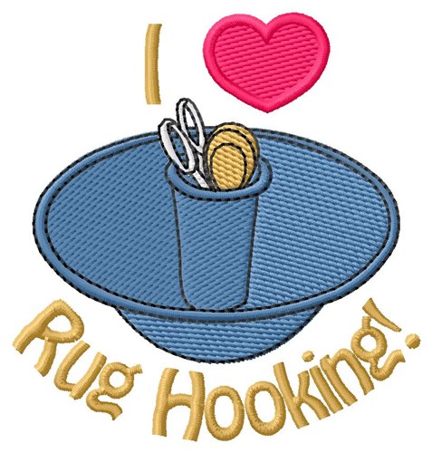 Love Rug Hooking Machine Embroidery Design