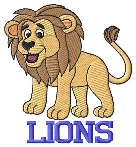 Lions Mascot Machine Embroidery Design