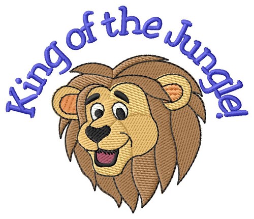 King Of Jungle Machine Embroidery Design