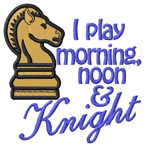Morning Noon & Knight Machine Embroidery Design