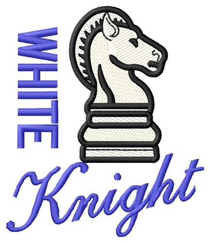 White Knight Machine Embroidery Design