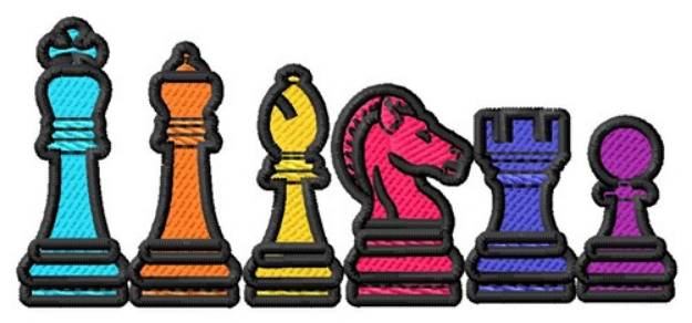 Picture of Chess Pieces Border Machine Embroidery Design