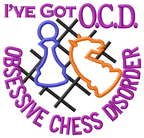 Obsessive Chess Disorder Machine Embroidery Design