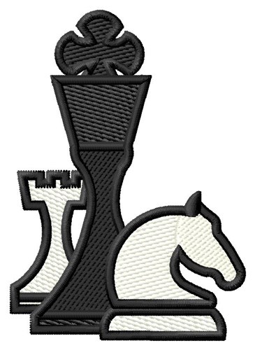 Chess Pieces Machine Embroidery Design