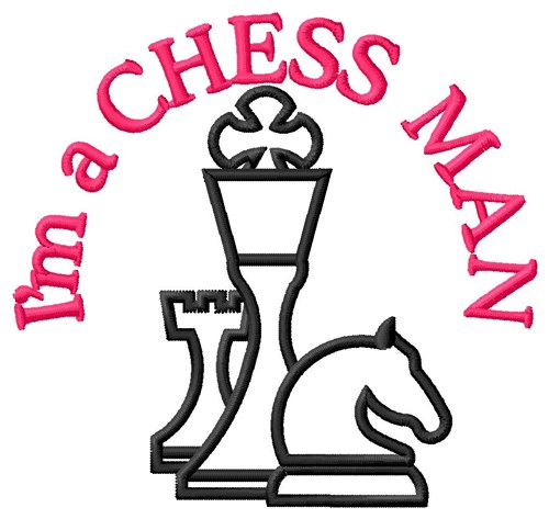 Chess Man Machine Embroidery Design