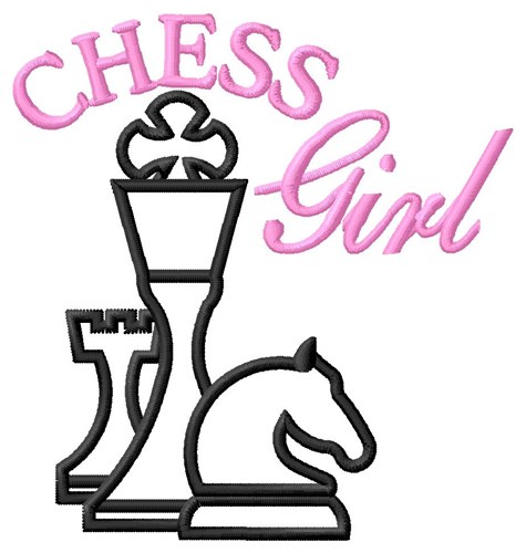 Chess Girl Machine Embroidery Design