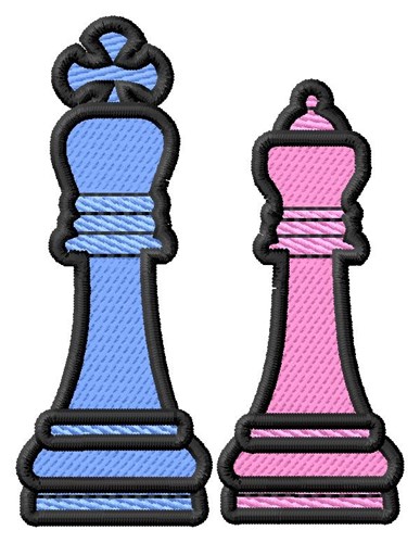 King & Queen Machine Embroidery Design